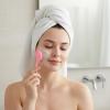 2 Pcs Face Scrubber Silicone Manual Facial Cleansing Brush Soft Facial Brushes Waterproof Exfoliating Brush Skin Friendly Face Cleaner Brushes for Blackheads Makeup Residues Removal (Pink + Purple) view 4