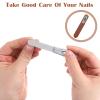 2 Pack Small Metal Nail File 3.5 in Mini Stainless Steel Manicure Filer Double Sided Fingernail Files with Anti-Slip Handle and Leather Case Travel Nail Filer for Men and Women, Silver view 4