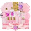 Gifts for Women, 32 Pcs Rose Spa Gifts Basket, Hydrating Face Skin Care Set view 1