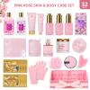 Gifts for Women, 32 Pcs Rose Spa Gifts Basket, Hydrating Face Skin Care Set view 2
