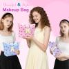 Personalized Initial Makeup Bag Pouch,Cute Strawberry Makeup Organizer bag view 2