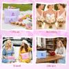 Personalized Initial Makeup Bag Pouch Cute Embroidered Makeup Organizer bag view 4