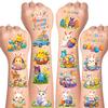 Easter Tattoos for Kids 60 Pcs Easter Basket Stuffers for Children and Toddlers, Easter Temporary Tattoos for Kids, Easter Egg Fillers for Kids, Easter Party Favors for Kids, Easter Gifts for Kids view 1
