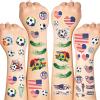 115PCS World Cup 2026 Temporary Tattoos - Soccer & 4th of July Themes, Waterproof Sweatproof Fake Tattoo Stickers for Sports Events, USA Patriotic Celebrations view 1