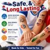 115PCS World Cup 2026 Temporary Tattoos - Soccer & 4th of July Themes, Waterproof Sweatproof Fake Tattoo Stickers for Sports Events, USA Patriotic Celebrations view 3