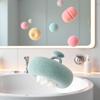 1Pc Lightcyan Suction Cup Bath Ball, Sunflower Exfoliating Body Scrubber, Bath Sponges Bath Sponge for Women and Men, Bathing Accessories view 3