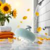 1Pc Lightcyan Suction Cup Bath Ball, Sunflower Exfoliating Body Scrubber, Bath Sponges Bath Sponge for Women and Men, Bathing Accessories view 4