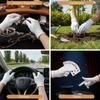 6 Pairs White Cotton Gloves for Dry Hands Sleeping Soft Breathable Gloves for Women and Men Stretchy Work Glove for Coin Jewelry Inspection Arts Crafts Wedding Costume Spa view 4