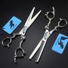 Wrapping Left-Handed Professional Hair Scissors Barber Cutting Shears Thinning Scissors Hair Scissors Set(E,Flat cut 6 inch) view 3