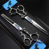 Wrapping Left-Handed Professional Hair Scissors Barber Cutting Shears Thinning Scissors Hair Scissors Set(E,Flat cut 6 inch) view 4