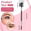 6 Pcs Eyebrow Brush, Double-Ended Eyebrow and Eyelash Brush Set, Eyelash Comb Separator, 3 Head Eye-lash Comb, Makeup Grooming Tool for Women Cosmetic Separating Shaping Brow (Black) view 2