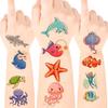 108 PCS Ocean Temporary Tattoos for Kids, 9 Sheets Waterproof Sea Life view 1