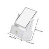 Vaguelly Desktop Makeup Mirror with Drawer, 1pcs Plastic Vanity Dressing Mirror, Rotatable Square Design for Bedroom and Home Vanity Use view 2