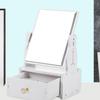 Vaguelly Desktop Makeup Mirror with Drawer, 1pcs Plastic Vanity Dressing Mirror, Rotatable Square Design for Bedroom and Home Vanity Use view 3