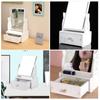 Vaguelly Desktop Makeup Mirror with Drawer, 1pcs Plastic Vanity Dressing Mirror, Rotatable Square Design for Bedroom and Home Vanity Use view 4