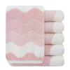 SINLAND Microfiber Facial Cloths Fast Drying Washcloth 12x12inch Wave Pattern 6 Pack view 1