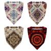 RODAILYCAY 4 Pack Hair Scarf, Retro Beige Ethnic Pattern Chiffon Bandanas Kerchief, Non Slip Triangle Headband Bandana for Women Girls view 1