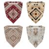 RODAILYCAY 4 Pack Triangle Head Scarf, Art Retro Ethnic Pattern Chiffon Hair Bandanas Kerchief, Elastic Hair Scarf Bandanas for Women Girls view 1