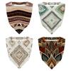 RODAILYCAY 4 Pack Hair Scarfs, Retro Beige Ethnic Pattern Elastic Hair Scarf Headband, Triangle Kerchief, Non Slip Head Hairband Bandanas view 1
