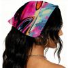 RODAILYCAY 4 Pieces Hair Scarf, Chiffon Head Kerchief, Non Slip Triangle Headband Bandana for Women Girls, Starfish Beach Pattern view 2