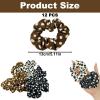 12PCS Plush Polka Dot Print Hair Scrunchies, Oversized Elastic Hair Ties for Women, Classic Black White Brown Polka Dot Hair Accessories, Fuzzy Plush Hair Ropes for Daily Party Styling Birthday Gifts view 2