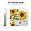 Fuzquwu Plump Sunflower and Sketch Pattern Pocket Makeup Mirror Compact Mirror with Magnification Pu Leather Travel Cosmetic Mirror view 4