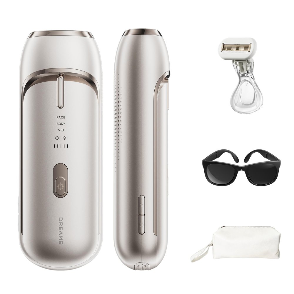 Dreame Nova IPL Hair Removal with Dual-Lamp 27J Output, Sapphire ICE Cooling, 3.9cm Window, 0.2s Flash, Adaptizone AI Detection, Photon Skincare, Up to 96% Reduction Full-Body for Women and Men