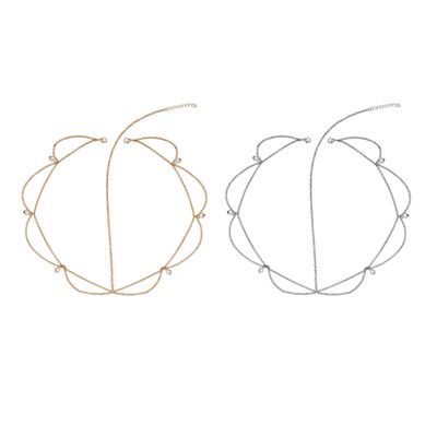 Mobestech 2pcs Bohemian Tassel Headbands for Women, Holiday Wedding Headpiece Set with Gold and Silver Chains, Bridal Hair Accessories for Party and Festival Use