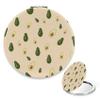 WeUNkey Light Pink Avocados Compact Pocket Mirror for Women Girls, Mini Mirror 2X/ 1X Magnification, Small Folding Portable Handheld Sweet Gift Perfect for Purse Pocket Travel and Present view 1