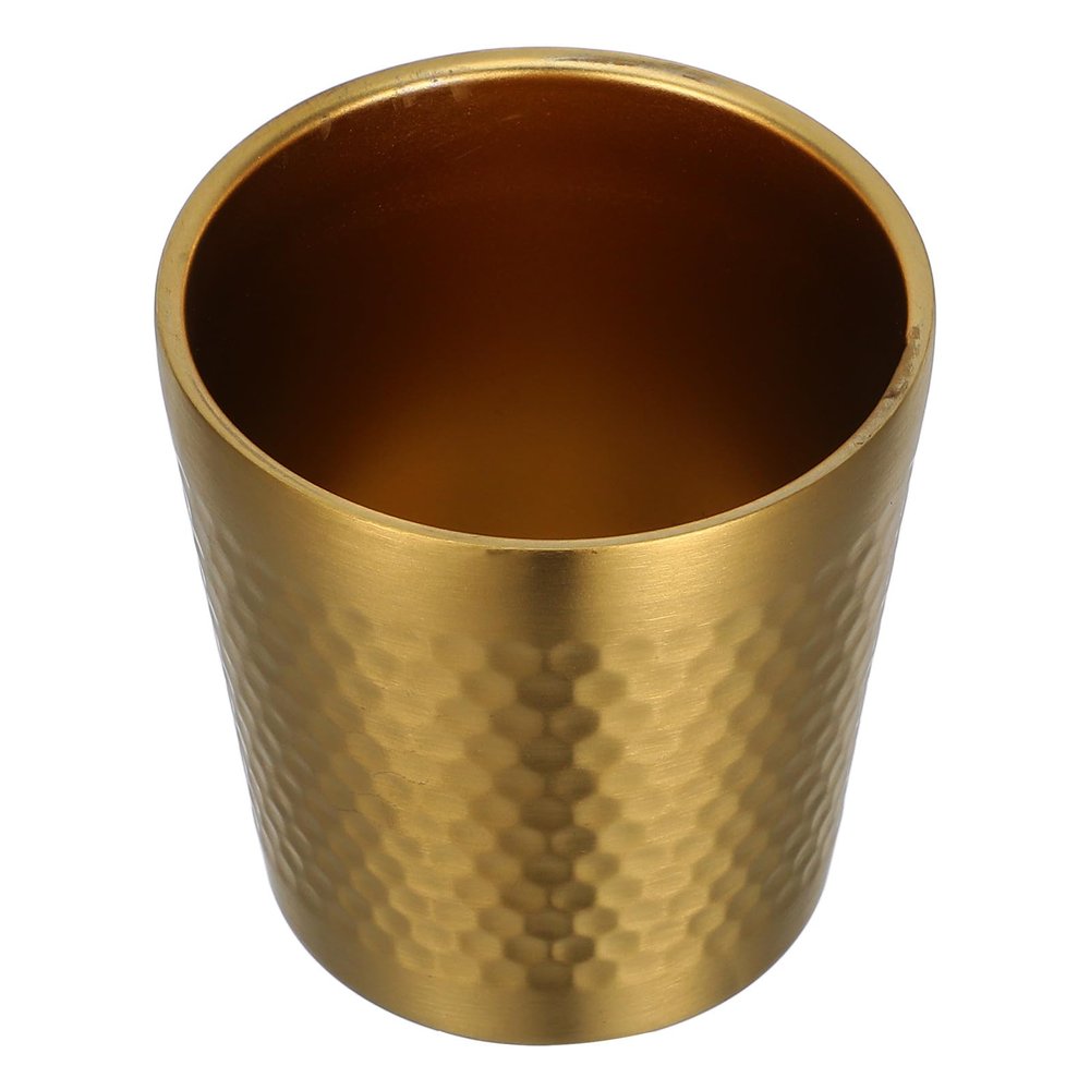 HAMPPLIES Stainless Steel Shaving Bowl 175ml Gold Hammered Finish Reusable Mens Shave Soap Bowl Household Shaving Supply for Daily Grooming
