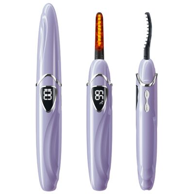 EYECURL Heated Eyelash Curler, S600 Heated Lash Curler, Accurate Temperature Control Electric Eyelash Curler Heated - Intelligent Power Off, Long Lasting (Pale Mauve/Silver, S600-148MM)