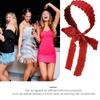 Cabilock Women Ribbon Headbands 2pcs Red Scarf Hairbands Hair Hoops for Women Hair Accessories Suitable for Daily Wear and Decor view 3