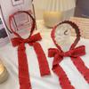 Cabilock Women Ribbon Headbands 2pcs Red Scarf Hairbands Hair Hoops for Women Hair Accessories Suitable for Daily Wear and Decor view 4