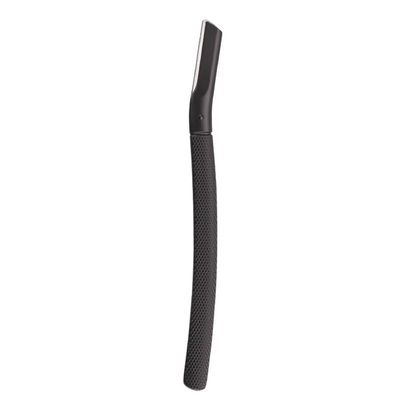 Professional Eyebrow Razor with Replaceable Stainless Steel Blade - 3 Ergonomic Metal Handles (Dark Gray, Light Gray, Rose Gold) for Precise Facial Hair Removal