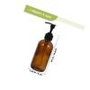 AUTSUPPL 4pcs 250ml Glass Pump Dispenser Bottles Set for Shampoo Lotion Shower Gel, Liquid Push Down Emulsion Bottles for Travel Home Hotel Use, Light Brown view 2