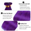 Purple Bundles Straight Bundles Human Hair 26 28 30 Inch Unprocessed Brazilian Virgin Hair Weave 3 Bundle Purple Straight Human Hair Extensions 50 Grams Per Bundle For Woman view 3