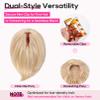 REECHO Ponytail Extension, 8" Short Mini Claw Clip Pony Tail Hair Extensions Natural Soft Feather-Light Tension-Free Ponytail Hairpiece for Women with Short Fine Thin Hair - Dark Grey with Light Ends view 4