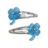 Umhje Whimsy Twee 2pcs Hair Clips for Women Vintage Funky Four Leaf Clover Hairpins Gifts Y2k Harajuku 2000s Accessories (Blue) view 1
