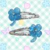 Umhje Whimsy Twee 2pcs Hair Clips for Women Vintage Funky Four Leaf Clover Hairpins Gifts Y2k Harajuku 2000s Accessories (Blue) view 3