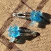 Umhje Whimsy Twee 2pcs Hair Clips for Women Vintage Funky Four Leaf Clover Hairpins Gifts Y2k Harajuku 2000s Accessories (Blue) view 4