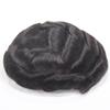 Voloria Durable Hair System for Men French Lace Front Fine Mono and Skin PU Around Mens Toupee Human Hair Pieces Natural Hairline Hair Replacement for Men 8x10INCH Natural Black Color view 1