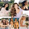 LaaVoo Clip In Hair Extensions Real Human Hair, 22 Inch 5Pcs 80g view 4