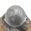 Healthlif 0.06mm Ultra Thin Skin Toupee Remy Human Hair Pieces For Men V-Looped Hair System Mens Toupee Hair Toupee For Men Protesis Capilar 7X9#1B80#1B Off Black+80% Grey 80% Density view 3