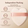Spunspon 6 Pieces Powder Puff Face Soft Heart Shape Makeup Puff for Loose Powder Mineral Powder Body Powder Velour Cosmetic Foundation Blender Sponge Beauty Makeup Tools, Nude Color view 2