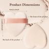 Spunspon 6 Pieces Powder Puff Face Soft Heart Shape Makeup Puff for Loose Powder Mineral Powder Body Powder Velour Cosmetic Foundation Blender Sponge Beauty Makeup Tools, Nude Color view 3