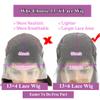 Leximi 26 Inch Deep Wave Lace Front Wigs Human Hair 13x6 HD Transparent Deep Curly Lace Frontal Wig Human Hair For Women 200% Density Glueless Wigs Human Hair view 2