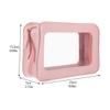 PENIKOKO 2pcs Pvc Toiletry Bag Waterproof Travel Makeup Organizer Pouch for Women Portable Cosmetic Storage Pink view 2
