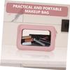 PENIKOKO 2pcs Pvc Toiletry Bag Waterproof Travel Makeup Organizer Pouch for Women Portable Cosmetic Storage Pink view 3