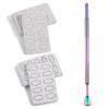 Nail Pusher Cuticle Dual Ended Cuticle Scraper Pre-Treatment Cuticles Remover Tool with 100#/240# Grit Sandpaper Sheets CuticleNail Tool for Salon & Home Use view 1