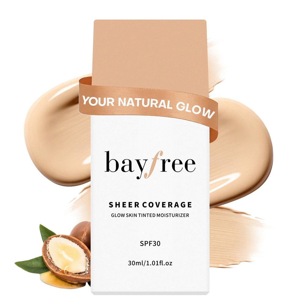 bayfree Tinted Moisturizer SPF 30, Lightweight Sheer Coverage Skin Tint